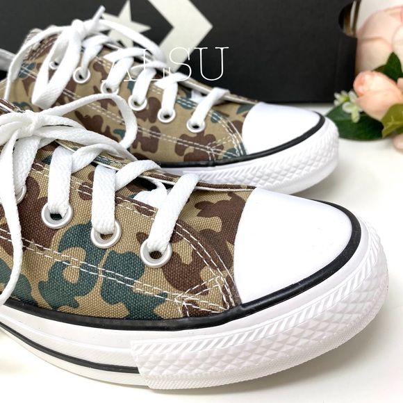 🌸Sale🌸 Converse Chuck Taylor AS Canvas Low Top Sandy Camo Womes Size 7 168088F - Picture 6 of 7